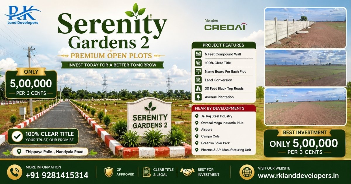 Open Plots Near Tippayapalle
